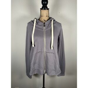 O'NEILL size Medium M Gray full zipper front sweatshirt hoodie jacket Women's